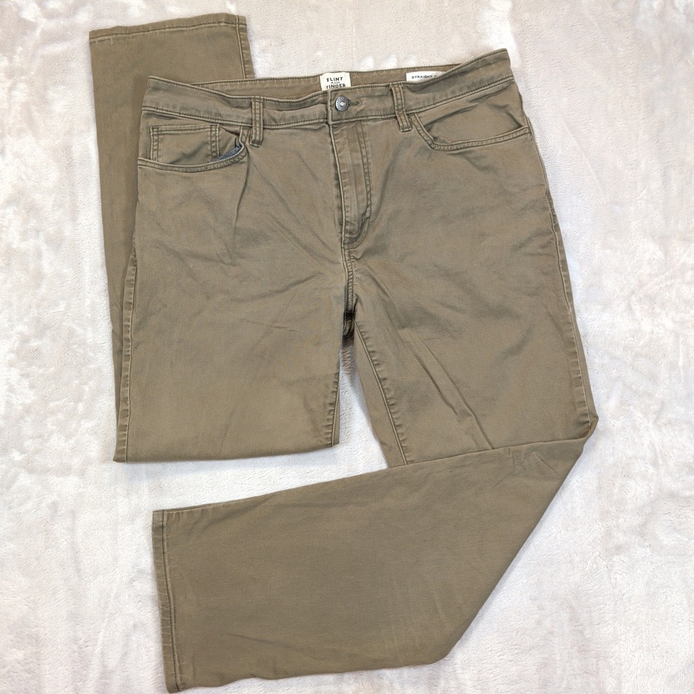 Flint and Tinder Pants Mens 33x30 (34x29) Brown Straight Fit Rugged Gorpcore